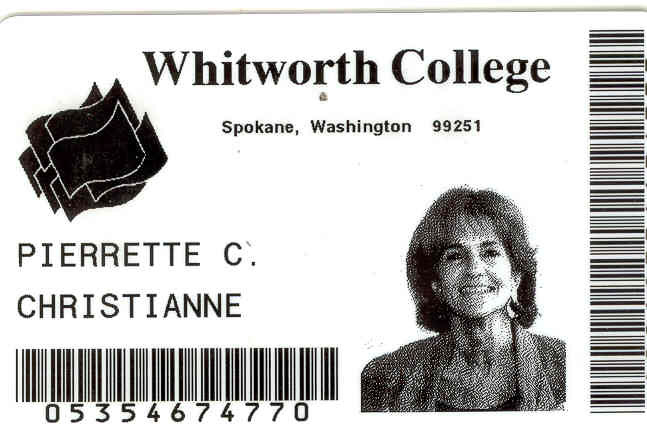 1976 Whitworth College ID Pierrette