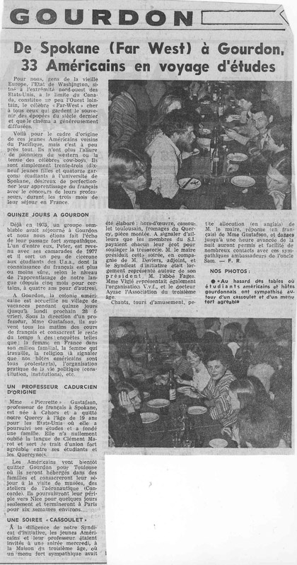 1980 Pierrette Study tour